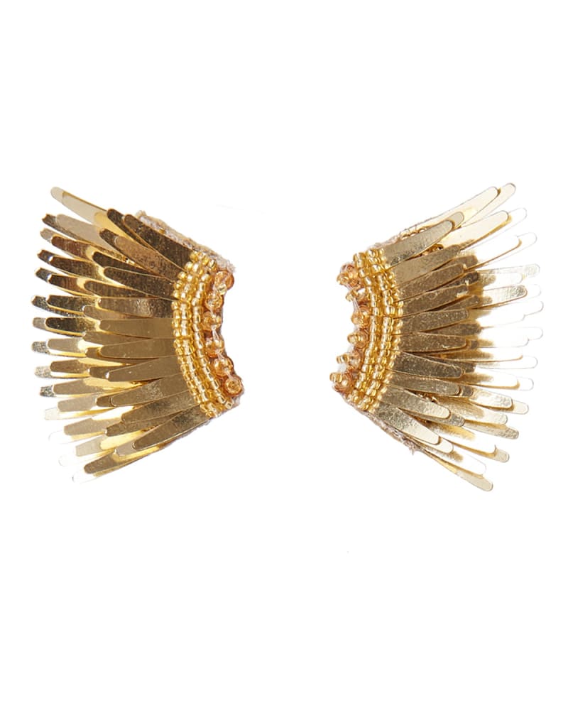Front of a size one-size-fits-all Mini Madeline Earring Gold in Gold by Mignonne Gavigan. | dia_product_style_image_id:312197